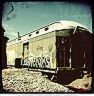 TraciBunkers.com-Graffitied Santa Fe Train