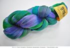 TraciBunkers.com - Hand-dyed Silk 'n Merino Spinning Fiber: Green Williwaw