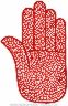 TraciBunkers.com - Henna Stencils: Small Hand (no. 11) original