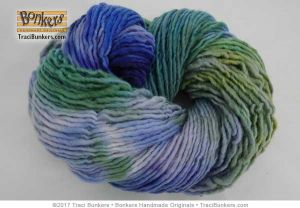 TraciBunkers.com - Hand-dyed Sexy Singles Worsted in Monet's Water Lilies