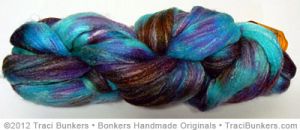 TraciBunkers.com - Hand-dyed Bamboo \\\'n Merino Spinning Fiber: Dragonfly bm_dragonfly.jpg