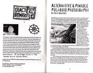 TraciBunkers.com - Alternative and Pinhole Polaroid Photography Zine TraciBunkers.com - Alternative and Pinhole Polaroid Photography Zine