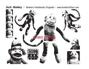 TraciBunkers.com - Sock Monkey Rubber Stamp Sheet sockmonkey.jpg