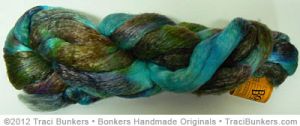 TraciBunkers.com - Hand-dyed Tencel \'n Merino Spinning Fiber: Dragonfly tm_dragonfly.jpg